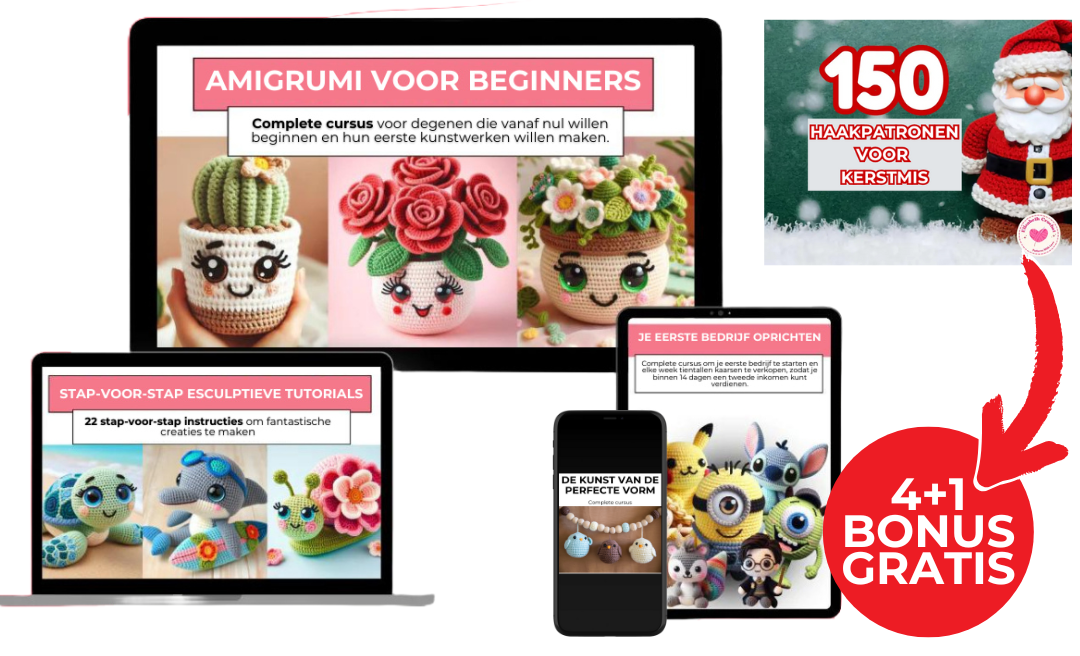 Amigurumi Academie - 4 Handleidingen en een Gratis Bonus (Directe Download)